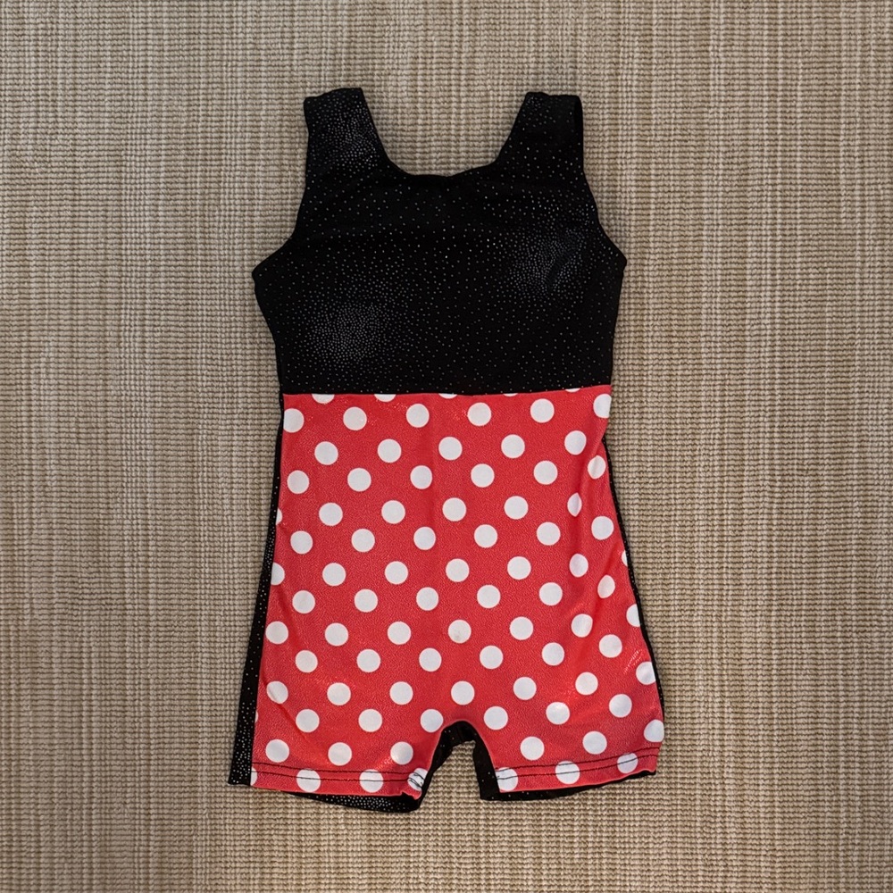 Minnie Polka Dot Gymnastics Leotard